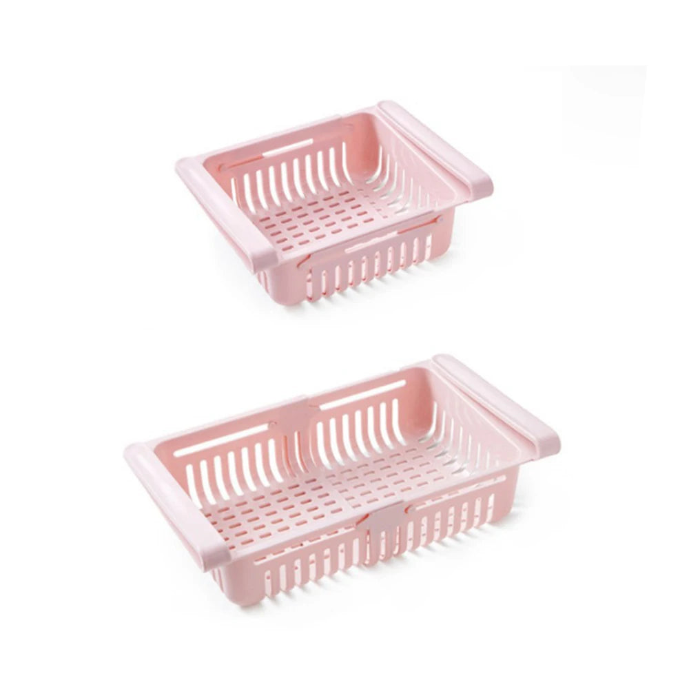 Cesta de almacenamiento multifuncional para refrigerador, rejilla retráctil para almacenamiento de refrigerador, escurridor de cocina