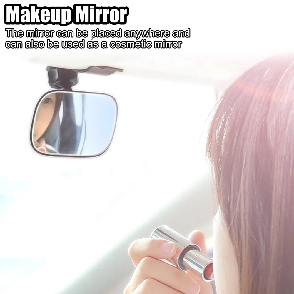 Espejo retrovisor de seguridad para bebé con clip para interior de coche, espejo de maquillaje, abrazadera para respaldo de asiento, adorno para coche, accesorios para coche