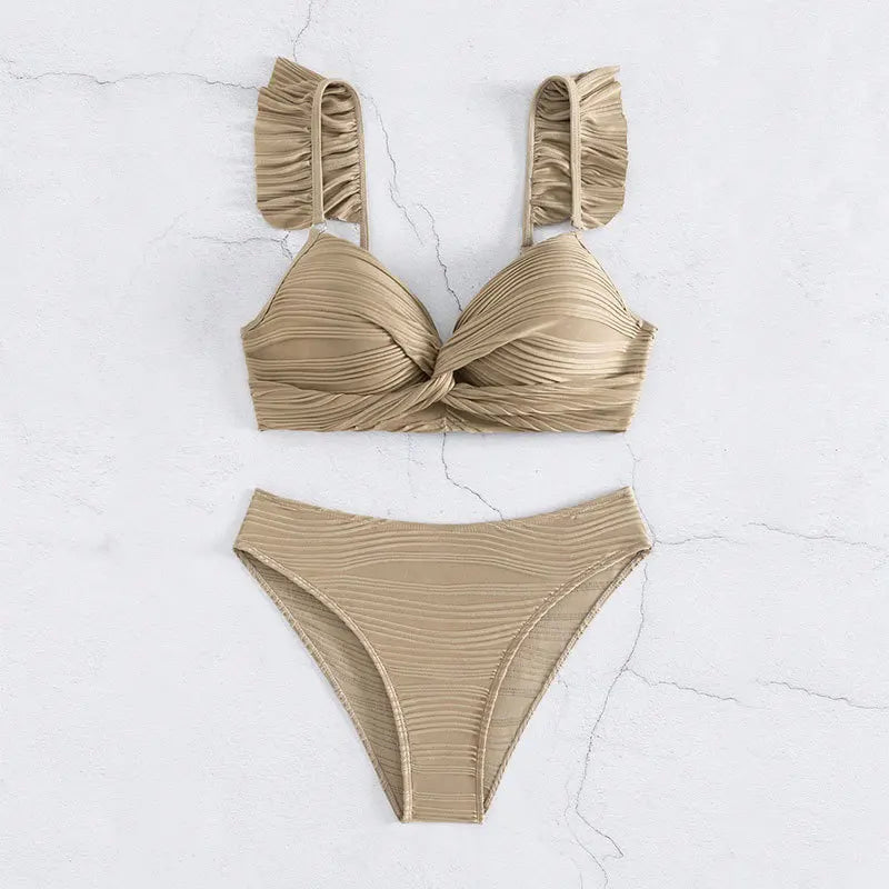 Bikinis sexys caqui 2025, traje de baño para mujer, bañador push up para playa, traje de baño brasileño, conjunto de bikini para piscina