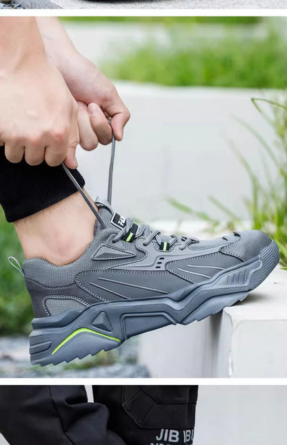 Safety Shoes Lightweight Breathable Steel Toe Anti Smash Puncture Proof Kevlar Soft Sole Insulated Work Sneakers for Men Women
