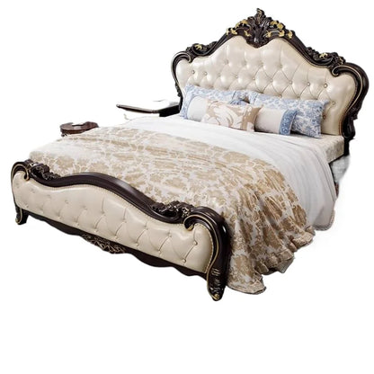 Cama doble europea de estilo minimalista, de lujo, moderna, ajustable, para matrimonio, muebles para el hogar.