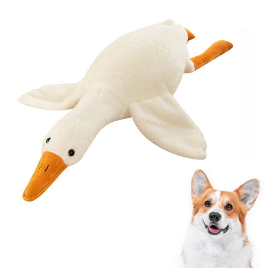 Juguetes para perros, juguetes para perros de 50 cm, peluche suave de pato durmiendo, suministros para mascotas, accesorios