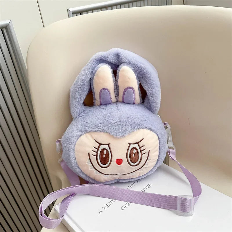 Lindo bolso bandolera de felpa, recién llegado, de tela suave, con cierre de cremallera, bolso de un solo hombro, almacenamiento para niñas, estilo de negocios OL