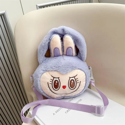 Lindo bolso bandolera de felpa, recién llegado, de tela suave, con cierre de cremallera, bolso de un solo hombro, almacenamiento para niñas, estilo de negocios OL