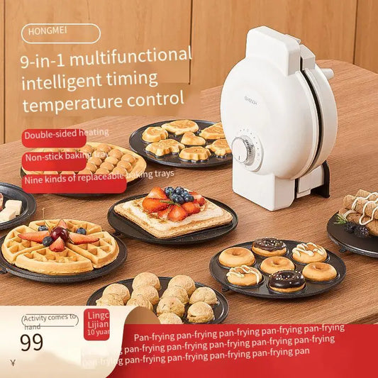 Máquinas para hacer waffles. Máquina de desayuno multifuncional. Máquina para hacer waffles desmontable. Máquina para hacer sándwiches. Máquina para hacer donas. Máquina para hacer desayuno casero.