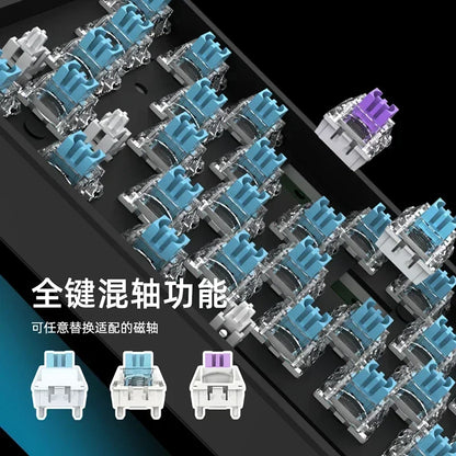 IROK CAROTMAS Mercury 68 8K Teclado mecánico para juegos de deportes electrónicos con interruptor magnético RGB, batería de larga duración, accesorio para juegos personalizado con intercambio en caliente