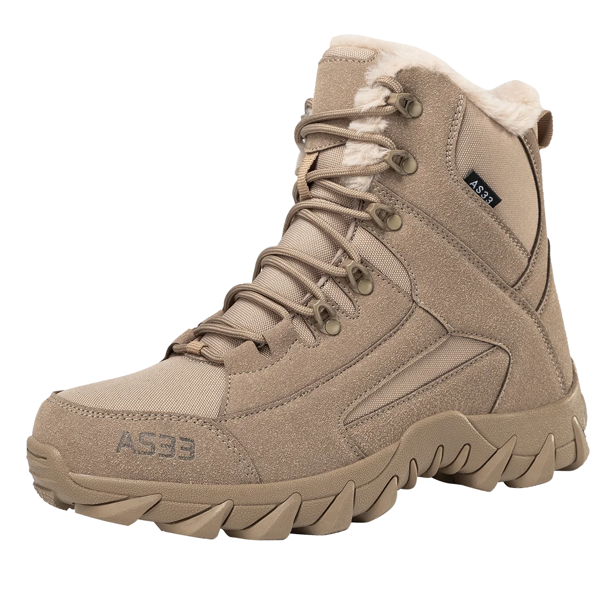 Botas de nieve para hombre de alta calidad, cálidas y de felpa, para invierno, para exteriores, con plataforma antideslizante.