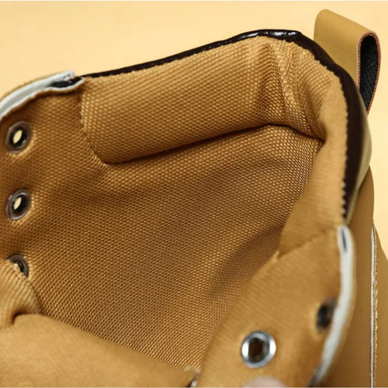 Botas altas de cuero para hombre, botines de moda para exteriores, con cordones, cómodas, planas y antideslizantes