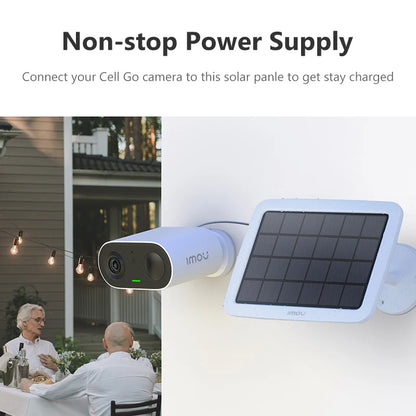 Kit IMOU Cell Go Full Color con panel solar, cámara recargable, Wi-Fi, cámaras de vigilancia exterior, detección humana PIR, IP65