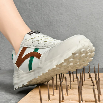 Zapatos de seguridad de moda para mujer, botas con puntera de acero, zapatillas de trabajo antipinchazos, botas de trabajo antideslizantes.