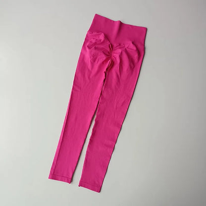 Pantalones de yoga deportivos sin costuras de cintura alta, leggings deportivos para levantar caderas, gimnasio, correr, de secado rápido, ajustados.