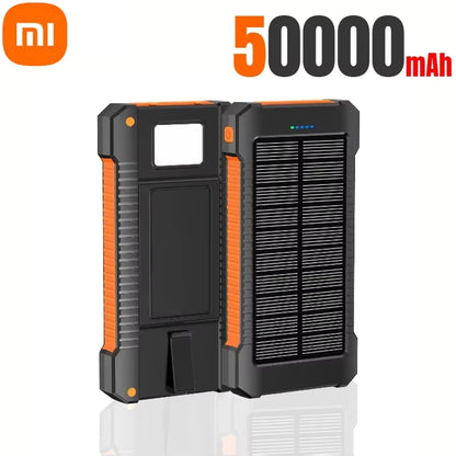 Banco de energía solar Xiaomi de 500.000 mAh, gran capacidad, carga súper rápida, batería externa portátil para exteriores para iPhone, Huawei y Samsung.