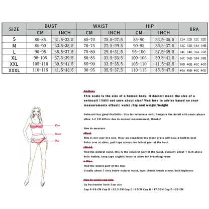 Conjunto de bikini turquesa para mujer, bañador sexy con estampado push up, bikini bandeau para mujer, traje de baño con cuello halter, ropa de playa