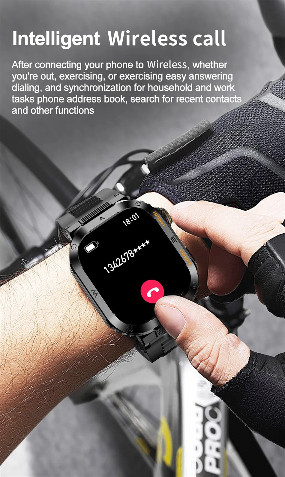 Reloj inteligente militar FOXBOX para hombre con GPS, resistente al agua, 2025, monitorización del sueño, deporte, fitness, IA, voz, llamadas Bluetooth.