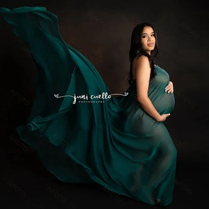 Accesorios de fotografía de maternidad DIY, capa, vestido, tela de gasa, modelado simple, fondo fotográfico para estudio, vestido largo volador para fotos