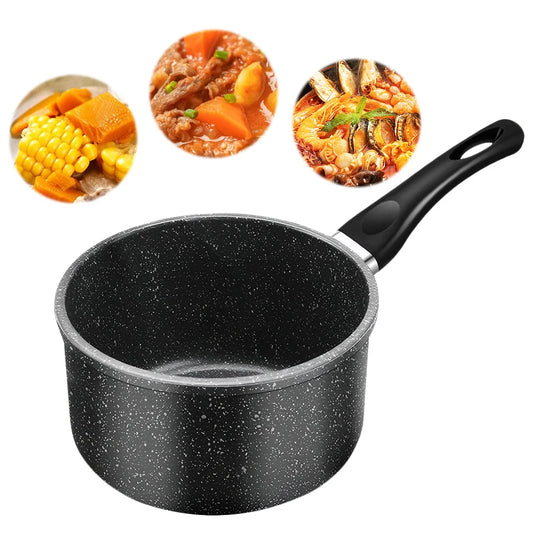 Cacerola antiadherente de 16/18/20 cm, apta para inducción, para cocinar espaguetis, calentar leche y hervir sopa.