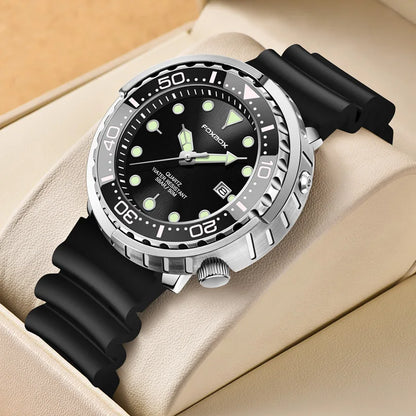 Relojes de pulsera de cuarzo para hombre FOXBOX Fashion, marca superior, lujo, silicona, militar, impermeable, casual, deportivo, con cronógrafo y fecha.