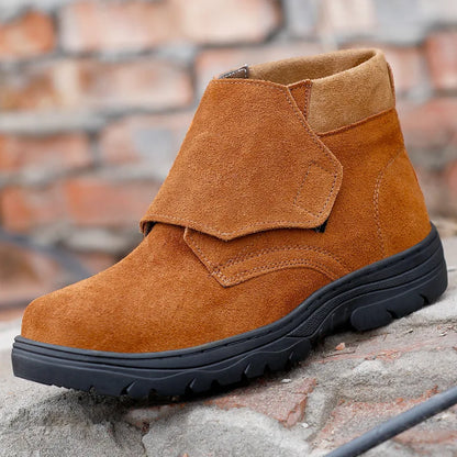 Snow Boots Men's Winter Fur Integrated Men's Shoes Fleece Thickened Warm Labor Insurance Shoes