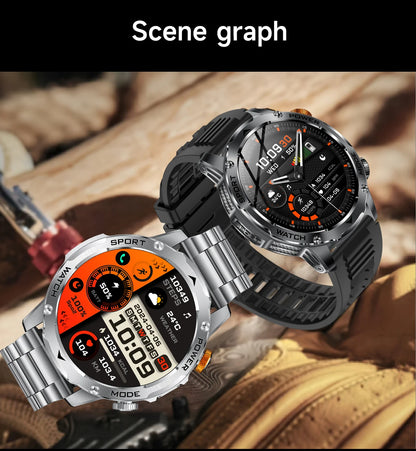 Reloj inteligente para hombre, nuevo, con batería de 1000 mAh, pantalla AMOLED HD de 1,7 pulgadas, control del ritmo cardíaco, linterna, llamadas Bluetooth, reloj inteligente de salud para hombre.