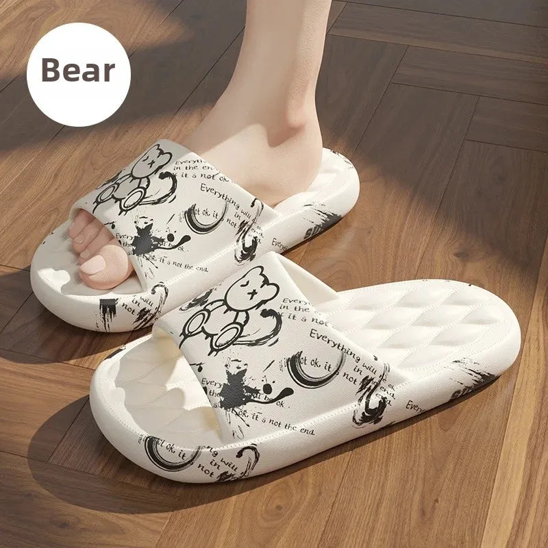 Zapatillas de gran tamaño para uso doméstico, sandalias de verano con suela suave y frescas, antideslizantes para baño, para mujer, para uso al aire libre, cómodas para hombre y mujer.