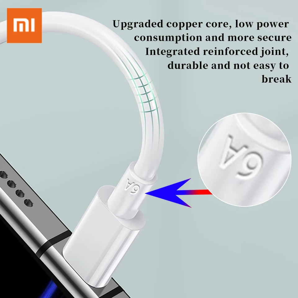 Cable USB tipo C original de Xiaomi, cargador rápido turbo de 120 W, 90 W y 67 W para Mi 15, 14, 13, 12 T Pro, 11 Ultra Poco X6, X7, Redmi Note BlackShark