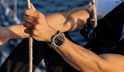Nuevo reloj inteligente para exteriores para hombre, batería de larga duración de 500 mAh, pantalla AMOLED, resistente al agua hasta 5 ATM, monitor de ritmo cardíaco, GPS, reloj inteligente militar.