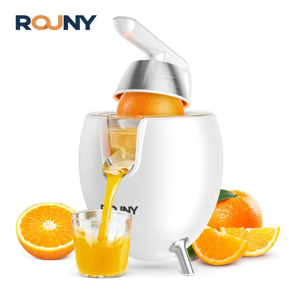 Exprimidor de cítricos, exprimidor eléctrico de naranja y limón de acero inoxidable de 850 W, exprimidor de núcleo duro, mango de aluminio fundido a presión