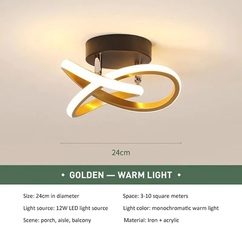 Lámparas de techo LED para pasillo, modernas y minimalistas, para sala de estar, balcón, entrada, escalera, decoración del hogar, accesorios LED brillantes.