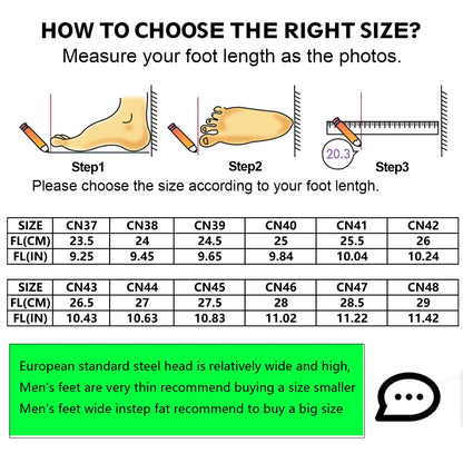 Nuevos zapatos de seguridad de trabajo de lana gruesa de invierno para hombres, botas de trabajo con puntera de acero, zapatos de seguridad antideslizantes, botas de nieve para hombre.