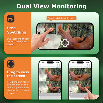 Cámara solar LS VISION 6K con zoom 15X, 4G, para caza y bosque, con sensor PIR de 12 MP, tres lentes, wifi, visión nocturna y protección IP66.