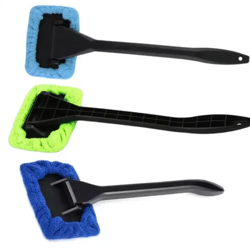 Kit de cepillo limpiador de ventanas de coche con mango largo, herramienta de lavado de parabrisas, limpiaparabrisas interior, accesorios para coche