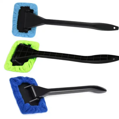 Kit de cepillo limpiador de ventanas de coche con mango largo, herramienta de lavado de parabrisas, limpiaparabrisas interior, accesorios para coche