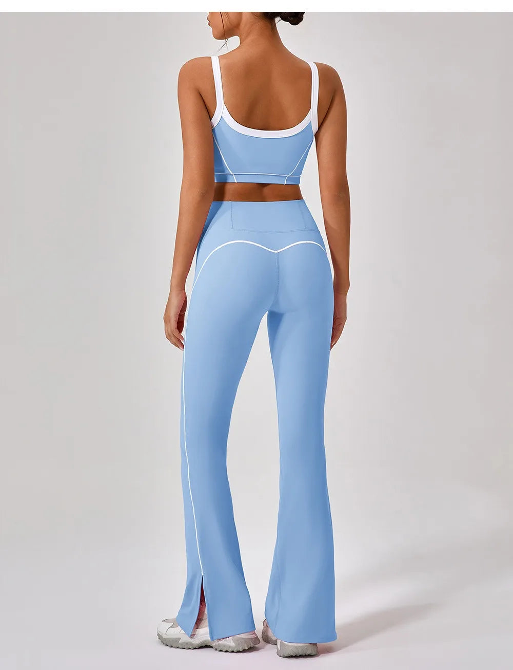 Leggings acampanados, pantalones de yoga para mujer, cintura alta, transpirables, de pierna ancha, ideales para gimnasio, deportes y danza.