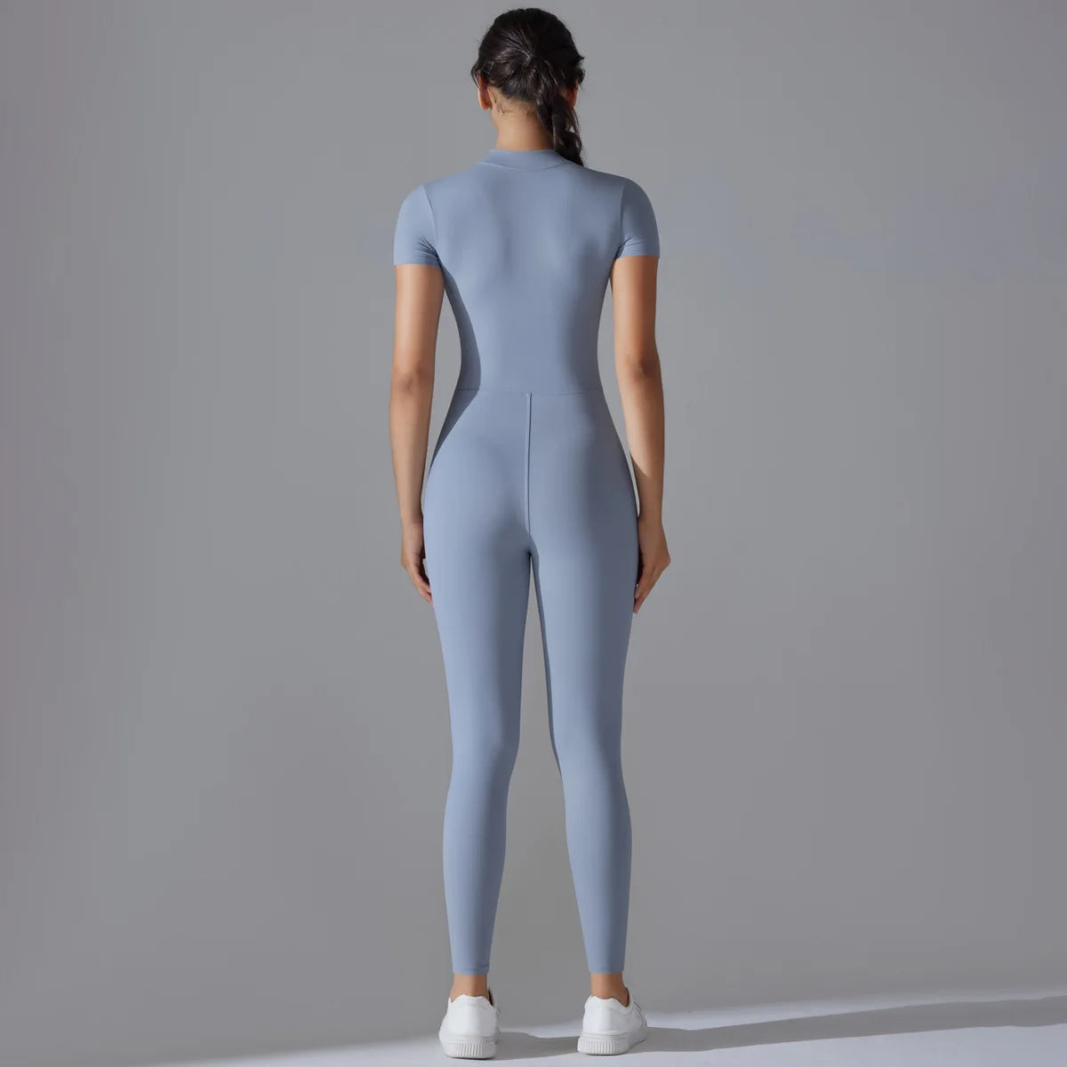 Women Zipper Bodysuits Fitness Sports Bodysuit Yoga Suit Breathable Quick Drying Sports Yoga Clothing Women Gym Push Up Workout