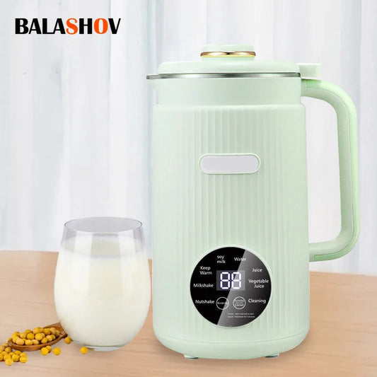 Licuadora eléctrica multifuncional de leche de soja de 220 V/110 V, licuadora automática para jugo de frutas, hervidor de agua para hervir leche de soja.