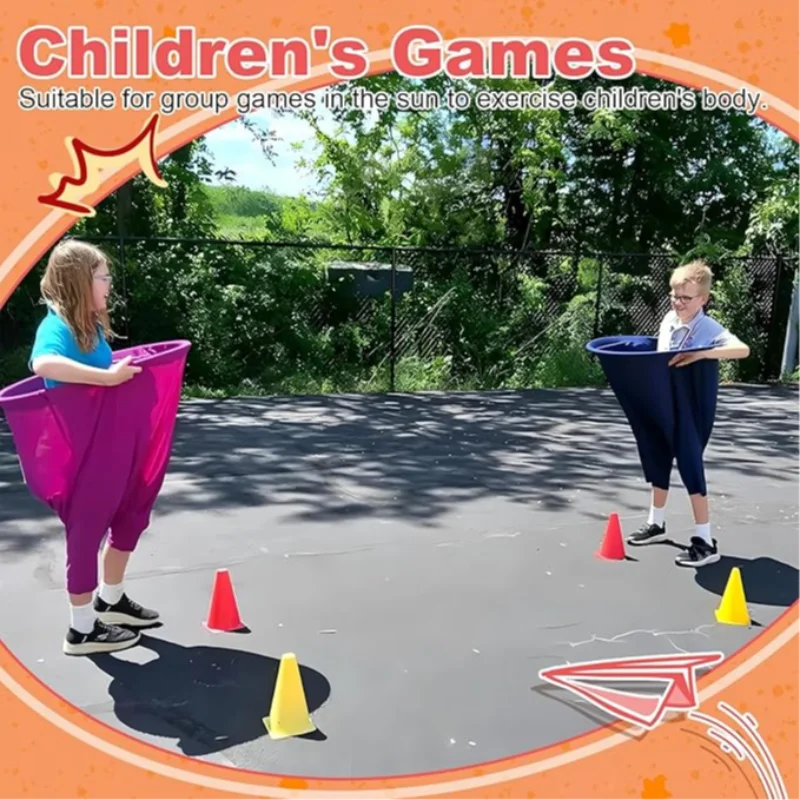 Juego de patio "Granny Pants", juegos de patio, juego de reunión familiar, gigante al aire libre con pelota saltarina, juego recreativo en equipo, decoraciones para fiestas