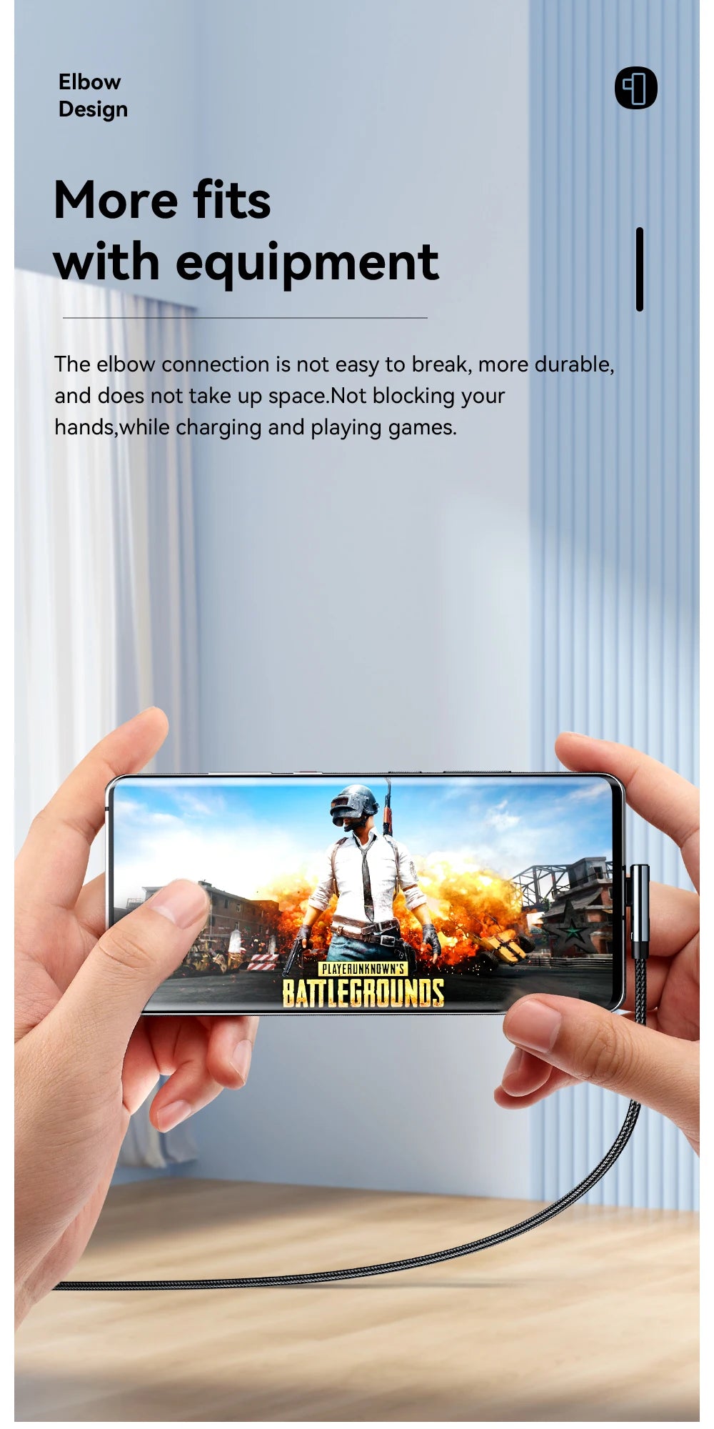 Cable USB C a tipo C Essager PD100W, cable de carga rápida con codo de 90 grados y pantalla para iPhone 15, Huawei, Samsung y MacBook Pro.