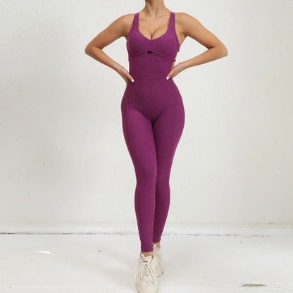 Women Gym Jumpsuit Female Yoga Set Workout One-piece Suit Women Sports Push Up Yoga Clothes Backless Activewear Fitness Set