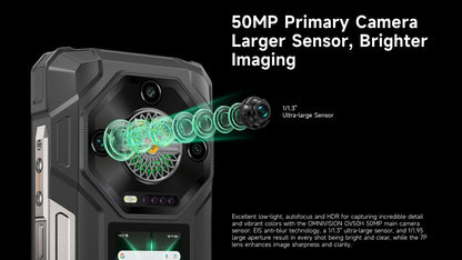 【Estreno mundial】Ulefone Armor 33 Pro 5G Teléfono resistente con batería de 25500 mAh, 512 GB de ROM, pantalla trasera de 6,59" y 3,4" a 120 Hz, NFC y Android.