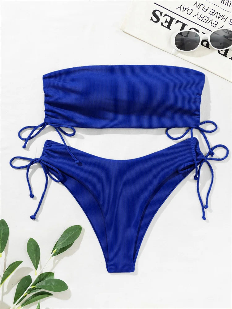 Nuevos bikinis sólidos sexis para mujer, trajes de baño push up para mujer, trajes de baño para nadar, conjunto de bikini brasileño para niña, ropa de playa para bañador