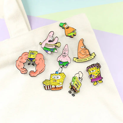 Pines de esmalte de anime clásicos para niños, broches de personajes kawaii, insignias para ropa, mochilas, solapas, accesorios de joyería de moda para niños.