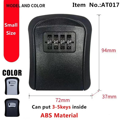 Cerradura de combinación Key Keeper para montar en la pared, resistente al agua, 4 dígitos, contraseñas, caja de almacenamiento para 5 llaves, fácil de arreglar, caja de seguridad para el hogar o la oficina
