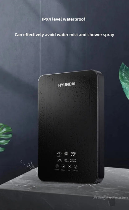 Calentador de agua eléctrico inteligente sin tanque, máquina de agua caliente rápida para el hogar, baño de hotel o apartamento, ducha de agua caliente