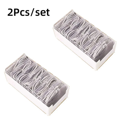 Organizador de cables, caja de almacenamiento, plástico duradero, suministros de oficina diarios, artículos diversos, gestión de cables de carga y dispositivos móviles, almacenamiento