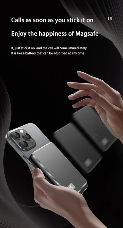 Batería externa magnética portátil Lenovo de 500.000 mAh, inalámbrica, PD22,5 W, carga rápida, compatible con Magsafe para iPhone y Samsung.