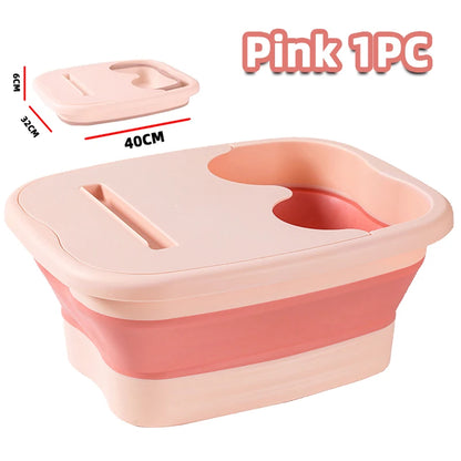 Cubo de masaje para pediluvio plegable, cubo de remojo, lavabo plegable, cubo para baño de pies de spa, bañera de sauna doméstica, bañera de pedicura
