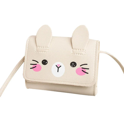 Accesorios para niños, bolso bandolera pequeño con diseño de conejo, bolso bandolera pequeño para niñas, monedero pequeño con dibujos animados para niños y niñas.