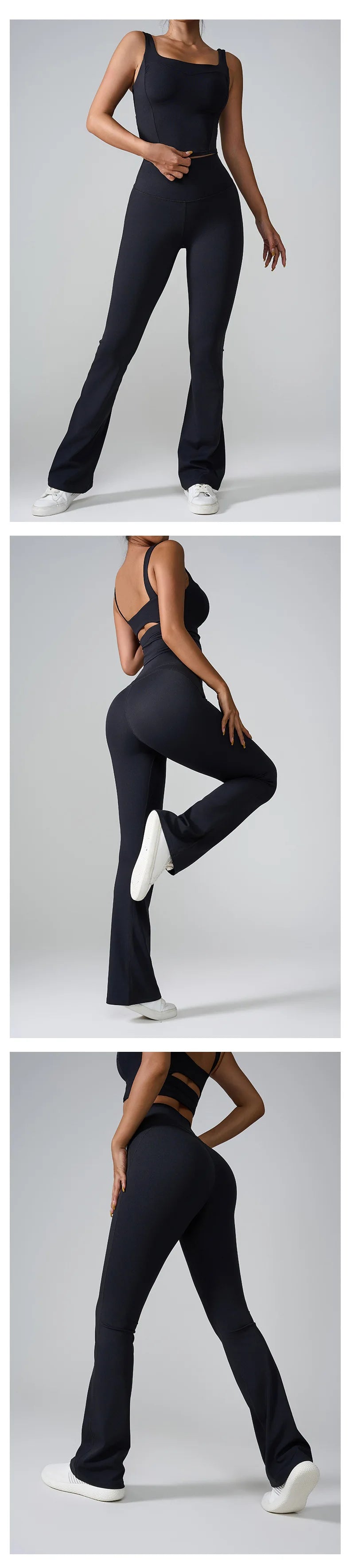 Pantalones de yoga acampanados para mujer, leggings de cintura alta, pantalones de pierna ancha, pantalones deportivos para entrenamiento en gimnasio, pantalones acampanados para correr al aire libre.