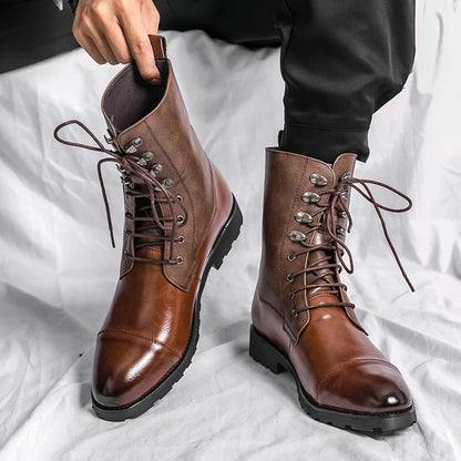 Botas de hombre estilo americano 2024 Marca de moda Botines cómodos para hombre