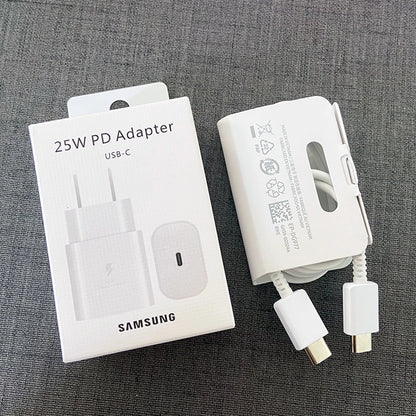 Adaptador de pared superrápido EP-TA800 de Samsung con carga rápida y cable USB-C de 100 cm para Galaxy Note 10, 20, S22, S21 Ultra, S10+, A55 y A15 Plus.